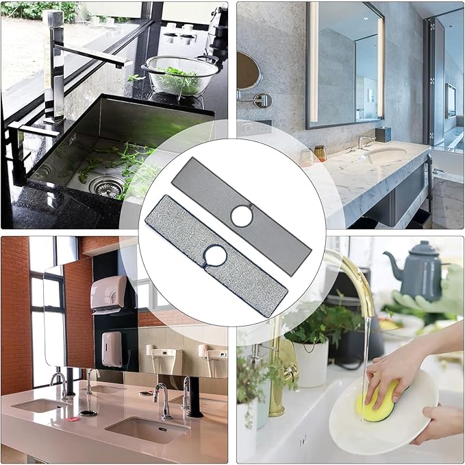 Bimkole 2 PCS Faucet Absorbent Mat, Kitchen Faucet Sink Splash Guard Wraparound - Image 7