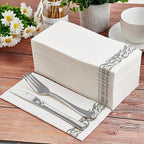 200 Pack Guest Towels Disposable Bathroom, Soft and Linen Feel Disposable Hand - Image 2