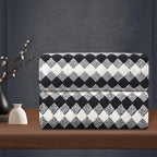 2 Hand Towel Set 16"x31" Black White Towel Set by MAGGEA