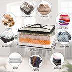 8Pack Clear Blanket Storage Bags, Vinyl Comforter Clothes Storage Closet - Image 3