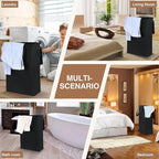 Slim Laundry Basket with Lid and Handles, Foldable Laundry Basket - Image 2
