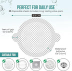 Disposable Shower Drain Hair Catcher Stickers – 25 Pack Peel & Stick Mesh Drain - Image 5