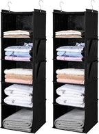 BOOMIBOO Hanging Closet Organize and Shelves，5-Hanging Shelf by BOOMIBOO