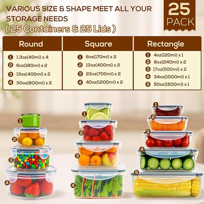 50 PCS Thicker Food Storage Containers - Image 2