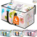 HomeHacks Clear Moving Bags Heavy Duty 4 Pack, Storage Bags by HomeHacks