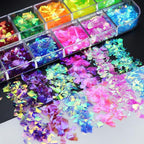 Vezocim Iridescent Glitter Nail Art Sequins, Holographic Transparent Irregular - Image 5