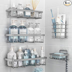 5 Pack Shower Caddy Organizer Rack Shelf by Liuoud