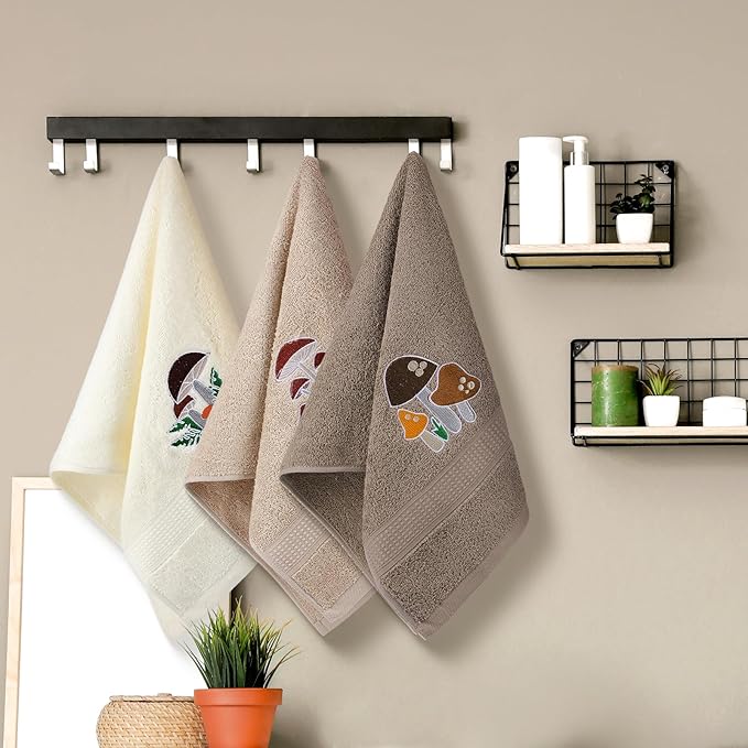 3 Pcs Mushroom Decorative Hand Towels - Image 4