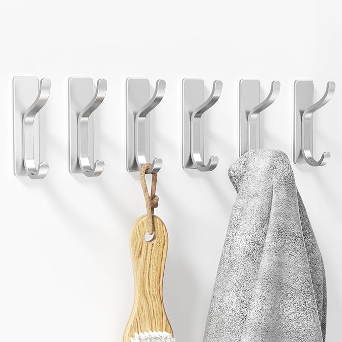 niffgaff Wall Hooks for Coat and Towel: 13lb Adhesive Door Hanger Stick On - Image 9