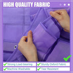 Windyun 40 Large over the Door Hanging Shoe Organizer Purple Mesh Pockets Shoe - Image 5