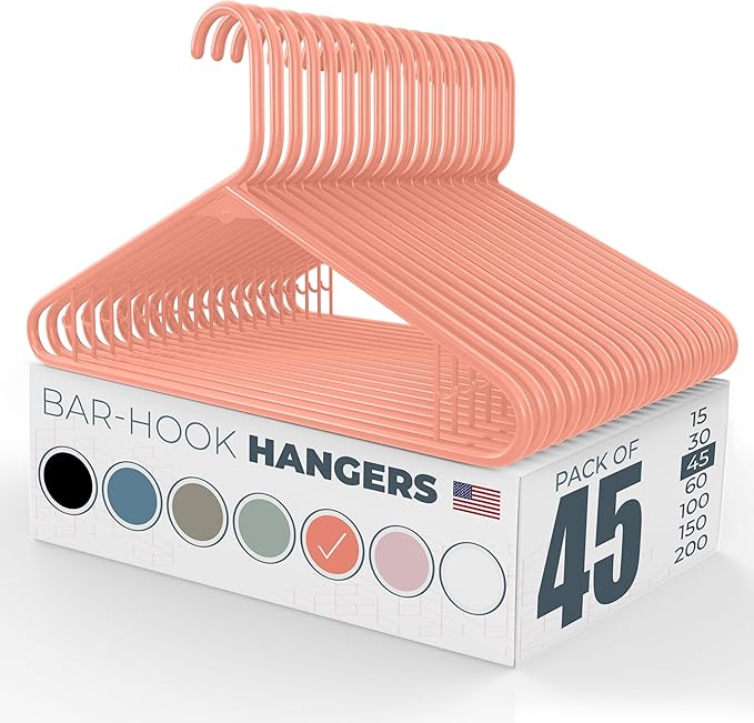 Neaties Plastic Hangers 45 Pack – Made in The USA – 6lb Capacity Standard by NeatiesHangers