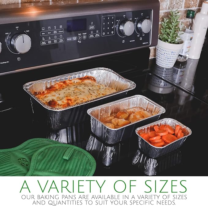 PLASTICPRO [5 Lb 25 Pack Disposable Loaf Pans Aluminum Tin Foil Meal Prep - Image 4