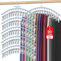 6 Pack Legging Organizer for Closet Hanging, Pants Hangers by Besslly