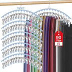 6 Pack Legging Organizer for Closet Hanging, Pants Hangers by Besslly