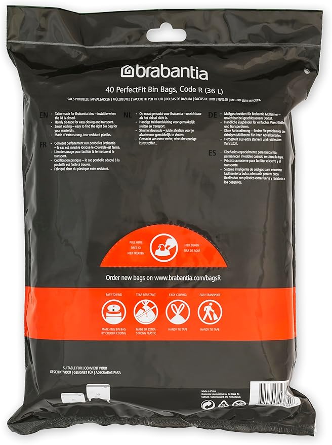 Brabantia PerfectFit Trash Bags Thick Plastic Trash Can Liners - Image 2