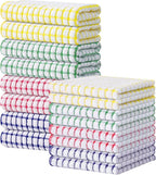 Kitinjoy Cotton 16 Pack Kitchen Towels and Dishcloths Sets, 16 x 25 Inch & 12 X by Kitinjoy