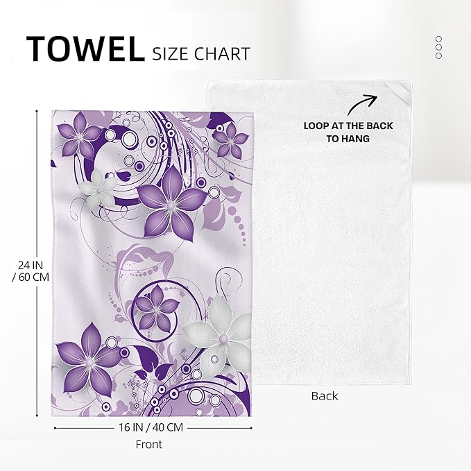 Purple Floral Kitchen Towels - Image 2
