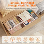 Lifewit 9 Pack Drawer Dividers 4" High 28-43.5cm/11-17" Adjustable Drawer - Image 5