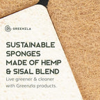 Greenzla Kitchen Sponges, Plant-Based Dish Sponges, Non-Scratch Sisal Hemp - Image 4