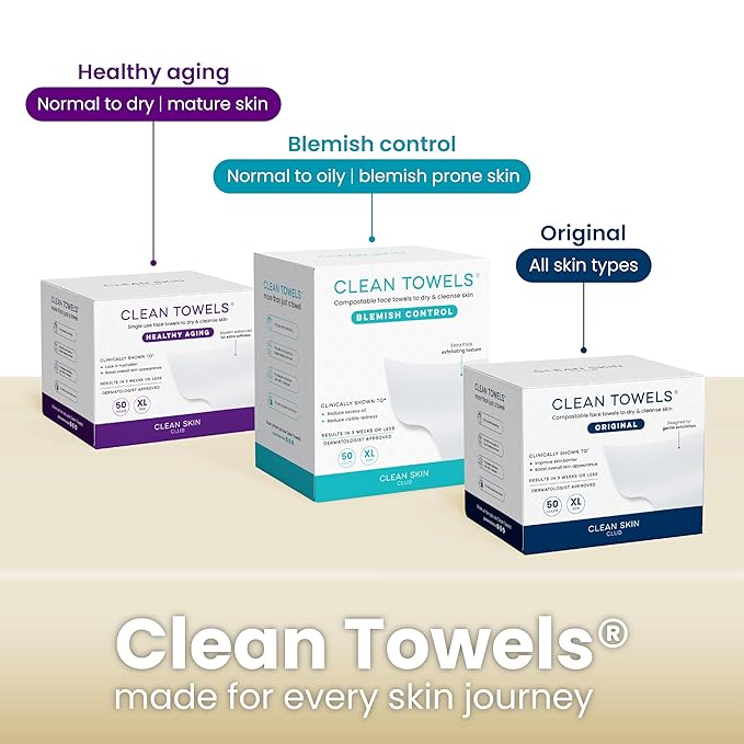 Clean Skin Club Bamboo Viscose Clean Towels® XL 100% USDA Biobased Face Towel - Image 9