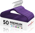 HOUSE DAY Premium Velvet Hangers 50 Pack, Non-Slip Flocked Felt Hangers by HOUSEDAY