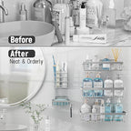 5 Pack Shower Caddy Organizer Rack Shelf - Image 6