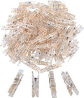 100 Pieces Clear Plastic Utility Paper Clip, Photo Paper Peg Pin, Clothes Line by Aylifu
