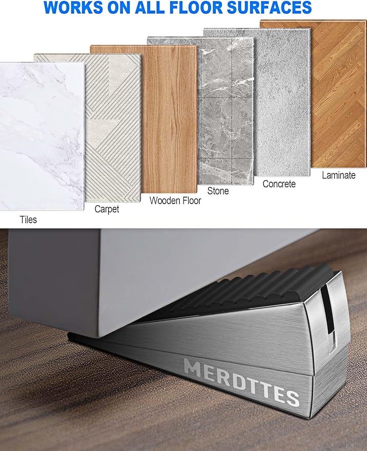 Upgrade 2-Pack Heavy Duty Door Stopper, 3 in Tall Spring Large Door Stops - Image 6