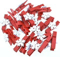 HAHIYO Mini Wooden Snowflake Clothespin Clip Christmas Photo Paper Holders by HAHIYO