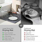 Large Stone Dish Drying Mat for Kitchen Counter, Foldable Water Absorbing - Image 8