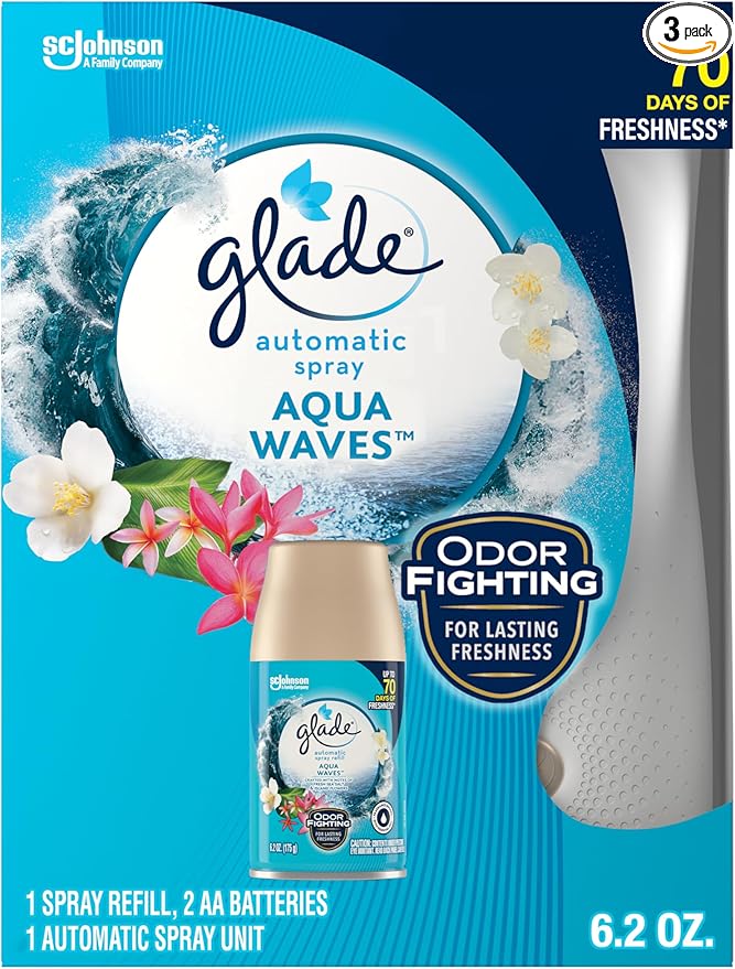 Glade Automatic Spray Air Freshener Refills, Aqua Waves by Glade