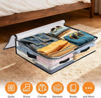 8 Pack Under Bed Storage Bags, 60L Foldable Clear Storage Containers - Image 4