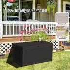 DRATO 320 Gallon Deck Box, Outdoor Large Waterproof Resin Storage Box with Lockable Lid for Patio Cushions, Gardening Tools （Black，320 Gallon） - Image 2