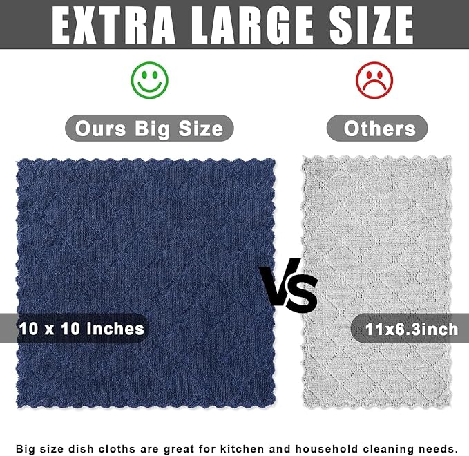 Homaxy 18 Pack Kitchen Dish Cloths, Super Soft and Absorbent Coral Velvet Dish - Image 4