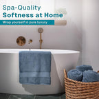100% Organic Cotton Bath Towel Set | Bathroom Luxury Towel Set of 6 | GOTS - Image 2