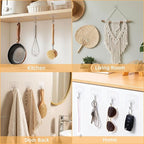 Adhesive Wall Hooks for Hanging, 50 Pack Heavy Duty Stainless Self Sticky Hooks - Image 3