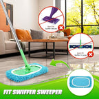 Set of 4 Reusable Microfiber Mop Pads Compatible - Image 2