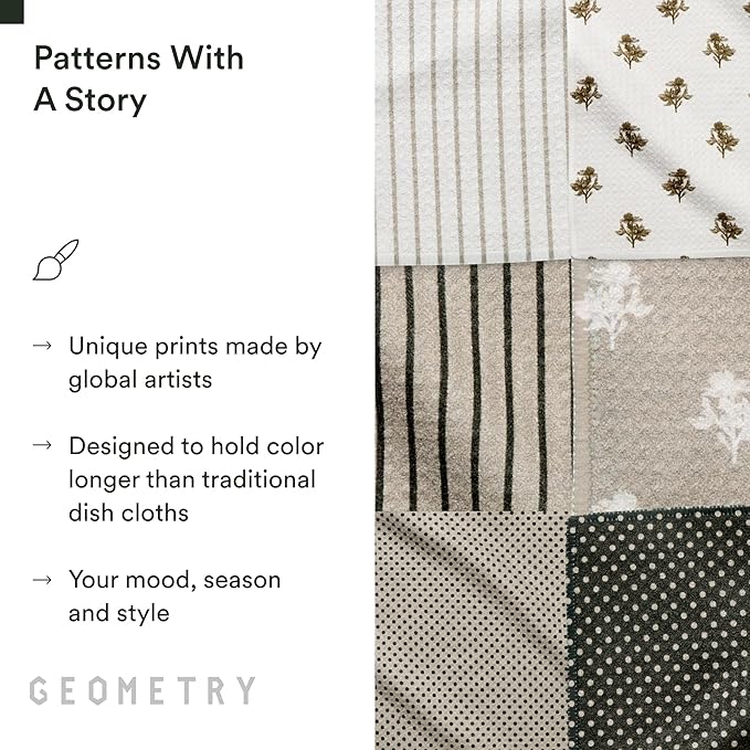 GEOMETRY Dishcloth – Evergreen Collection – Quick-Dry, Ultra-Absorbent - Image 5