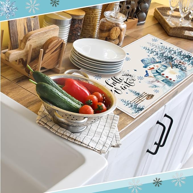 4 Pcs Seasonal Dish Drying Mats - Image 4