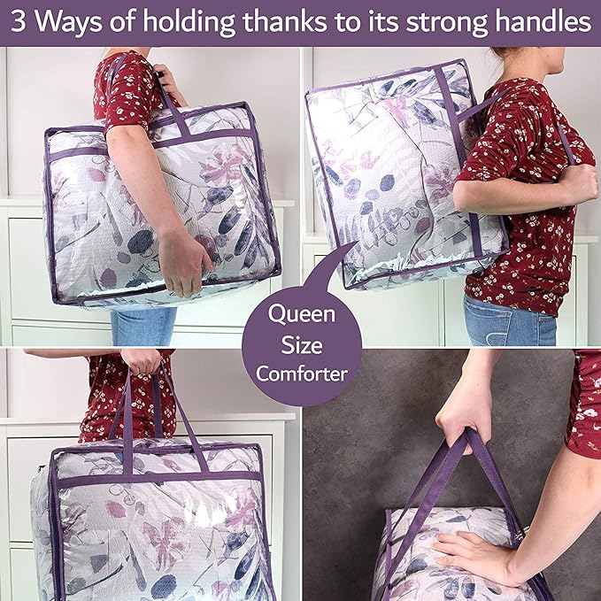 Clear Vinyl Zippered Storage Bags 40L Sturdy Storage Bags - Image 6