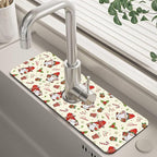 Christmas Santa Claus Kitchen Sink Splash Guard Mat Absorbent Fast Drying Mat by Unknown
