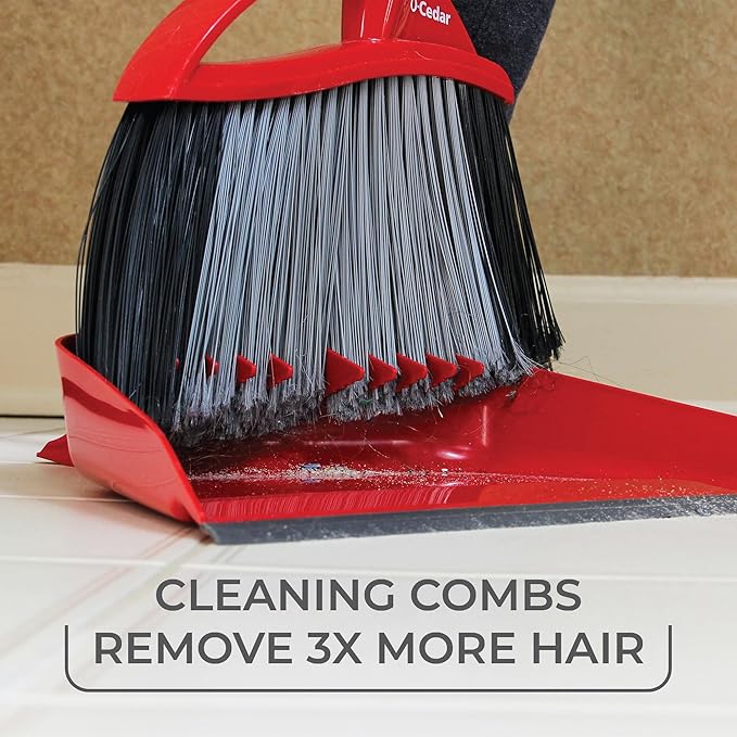 O-Cedar Pet Pro Broom with Step-On Dustpan | Remove 99% with One Sweep | - Image 2