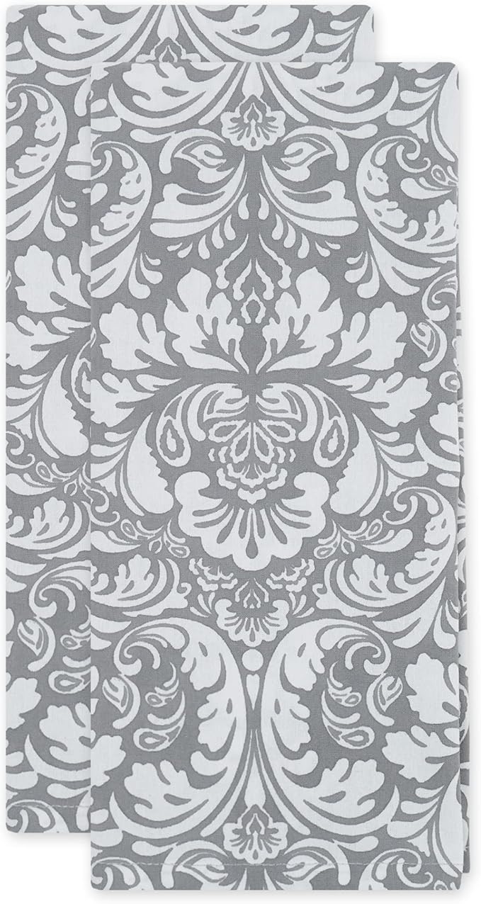 DII Cotton Dish Towel Set Damask Print - Image 2