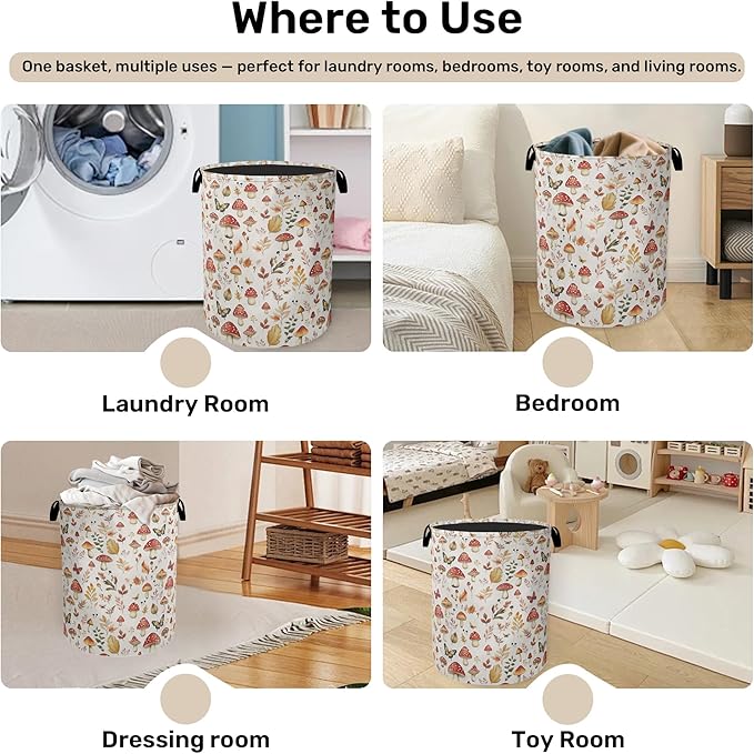 Cute Mushroom Laundry Hamper - Image 4
