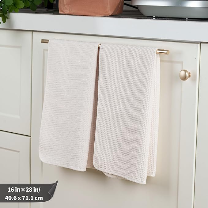 POLYTE Premium Microfiber Kitchen Dish Hand Towel Waffle Weave 12 Pack - Image 2