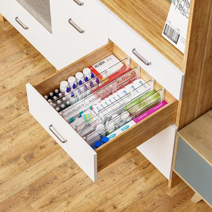 Yieach 5 Pack 6 Inch Tall Acrylic Drawer Divider - Image 8