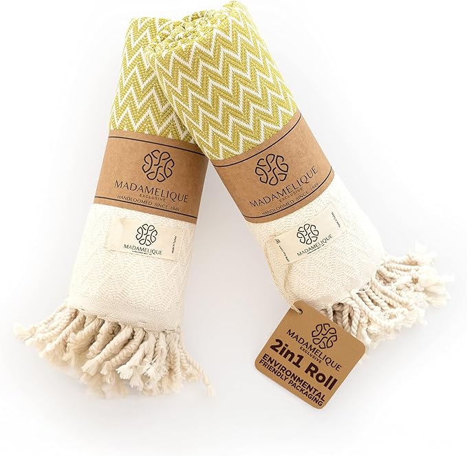 Madamelique Exclusive Hand Towels Set of 2-18 x 40 Inches by Madamelique