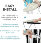 HOME GENIE Ironing Board Cover, Extra Thick Padding, Scorch Resistant Silicone - Image 7