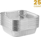 PLASTICPRO Disposable 8'' X 8'' X 2'' Inch Square Aluminum Tin Foil Baking Pans - Image 6