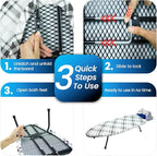 Metal Mesh Panel Tabletop Ironing Board | Foldable Iron Board | Heavy Duty - Image 7